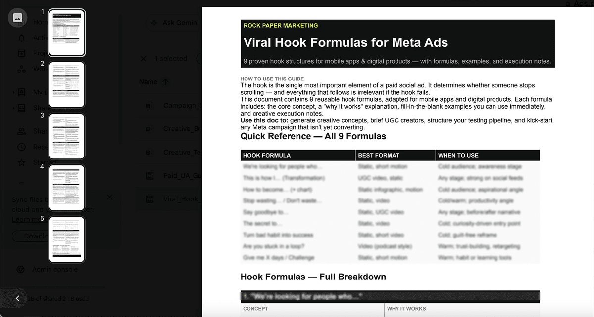 Viral Hook Formulas preview